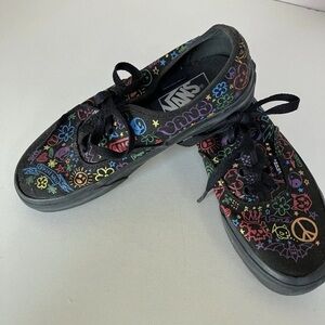 Vans Off The Wall Graffiti Sneakers, Women 5.5 Men 4